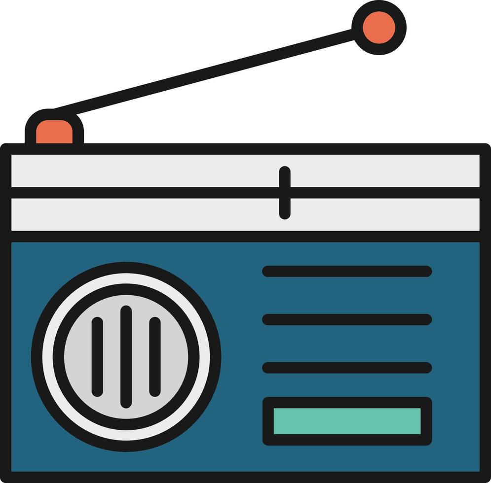 Radio Line Filled vector