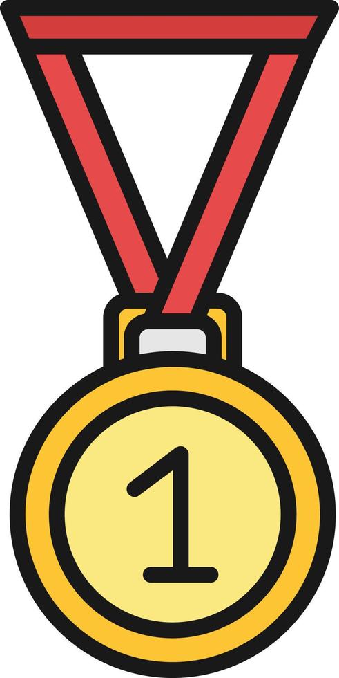 Medal Line Filled vector