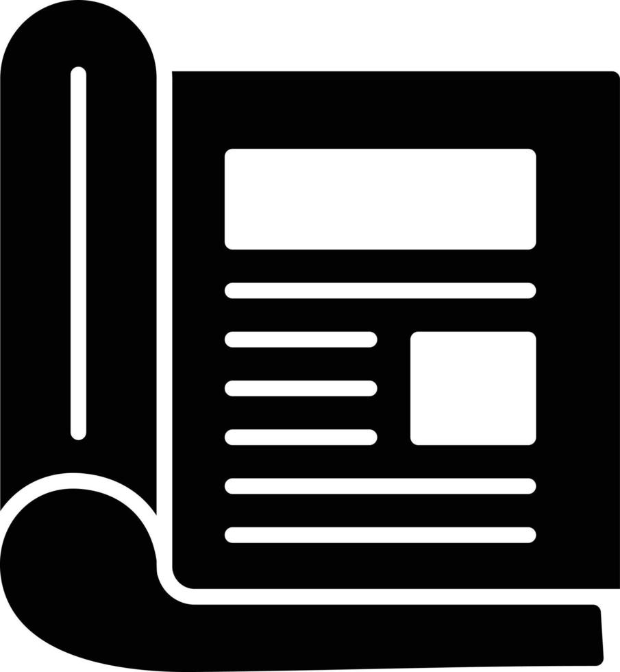Magazine Glyph Icon vector