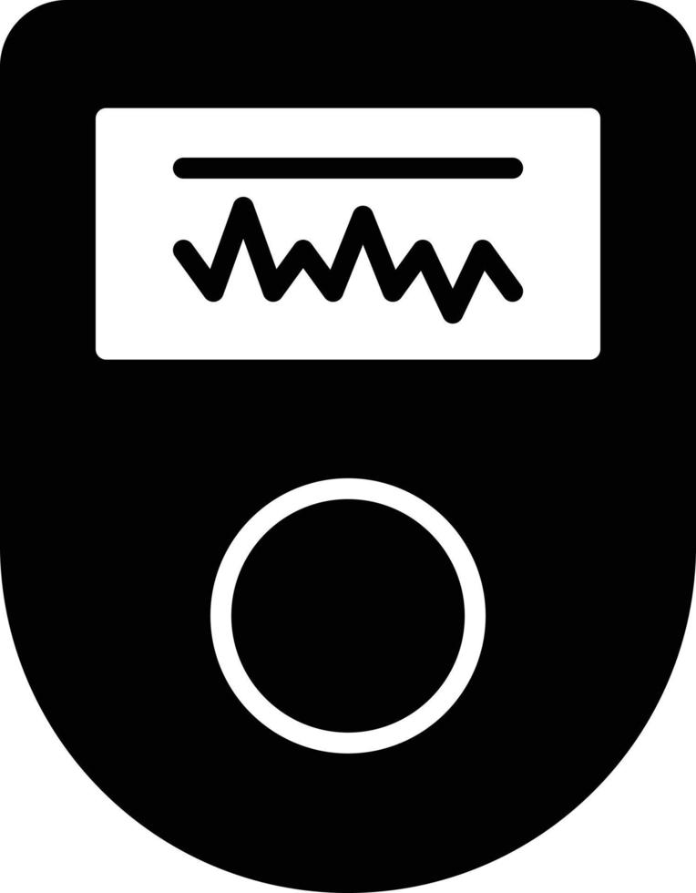 icono de glifo de oxímetro de pulso vector