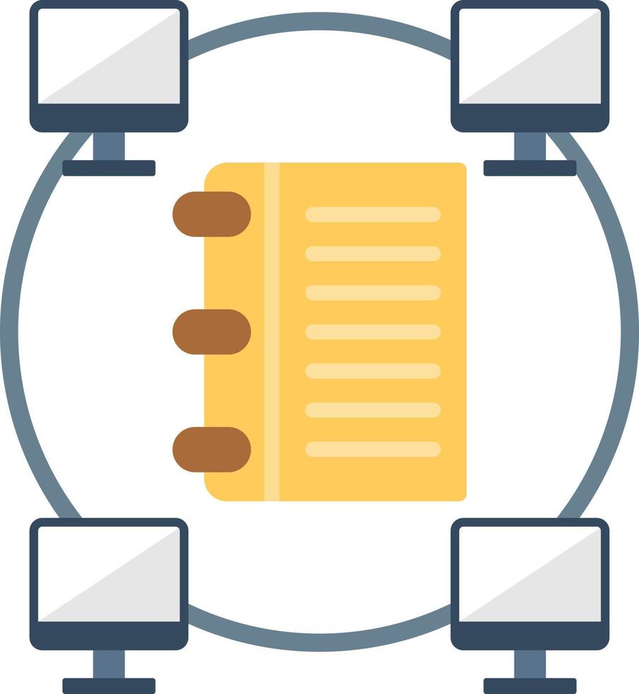 Database Flat Icon vector