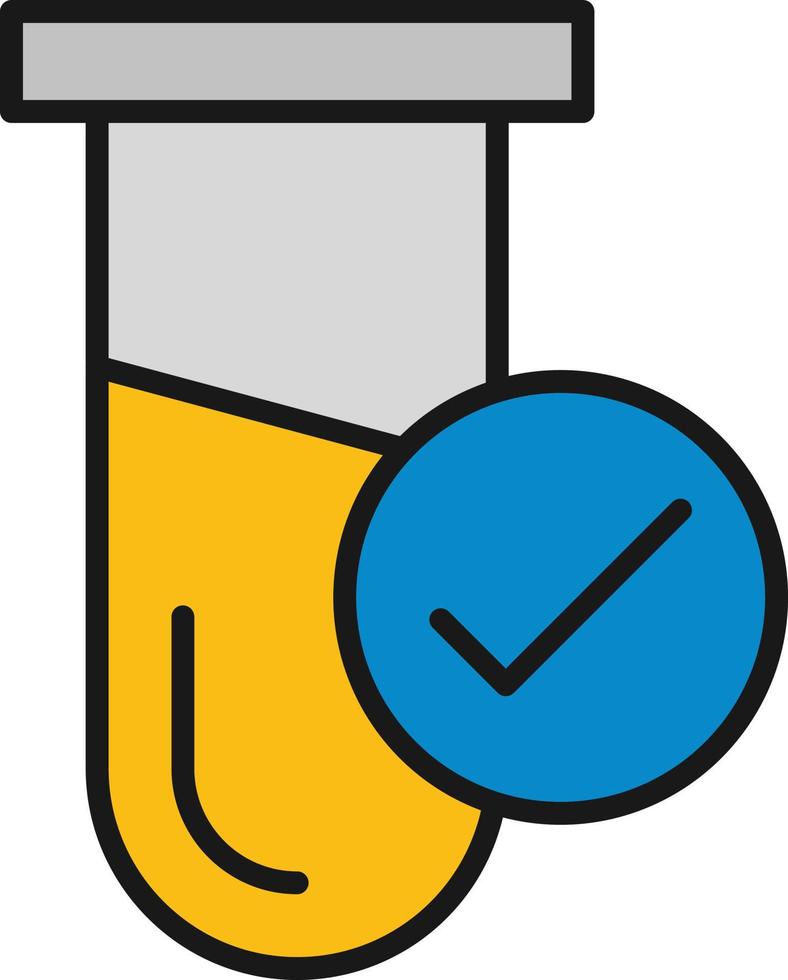 Test Tube Line Filled vector