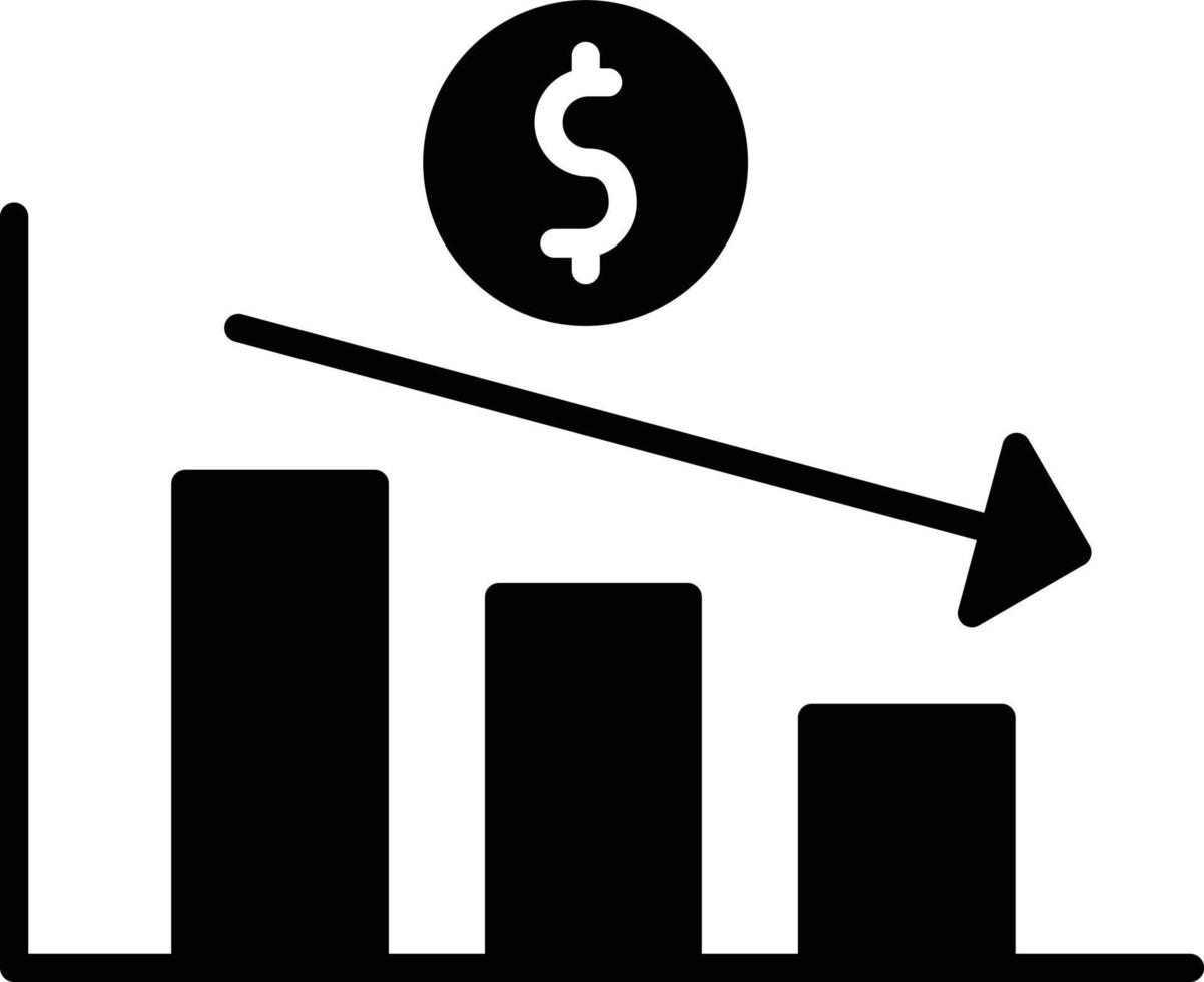 icono de glifo de crisis vector