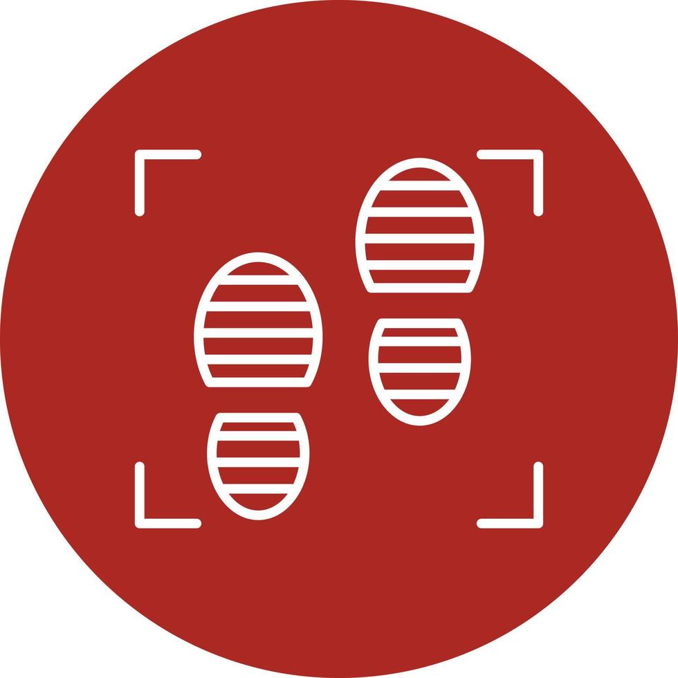 Footprint Line Circle Multicolor vector