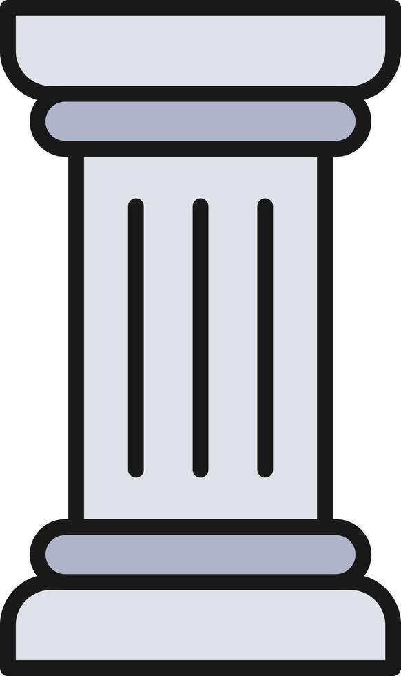 Pillar Line Filled vector