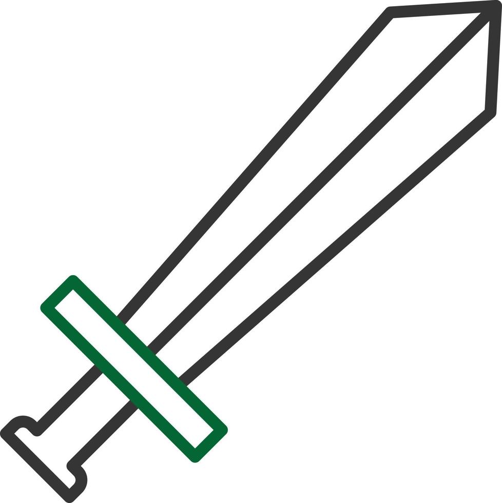 Sword Line Two Color vector