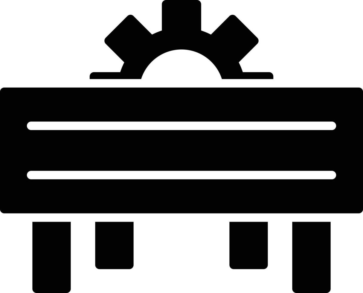 Saw Machine Glyph Icon vector