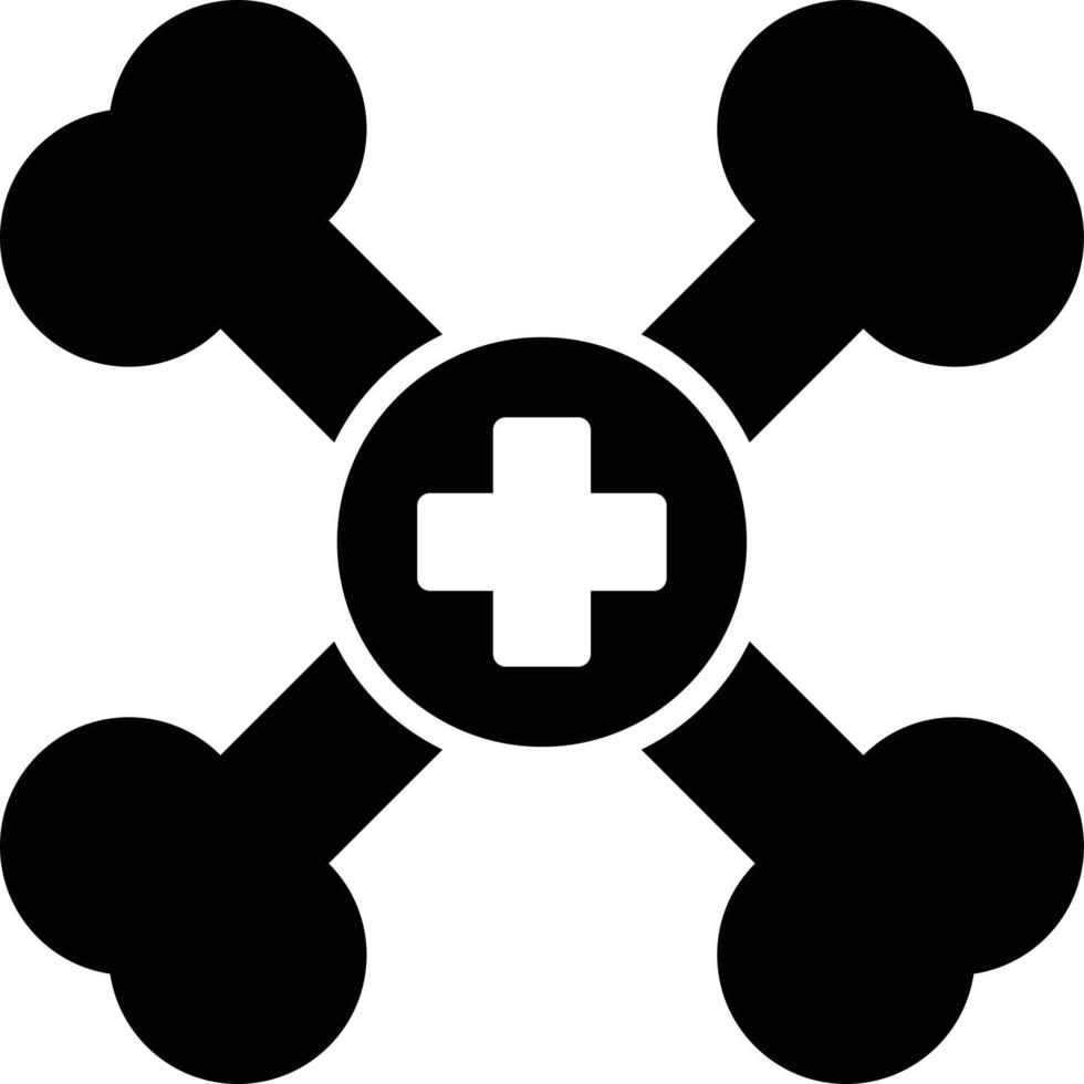 Bones Glyph Icon vector