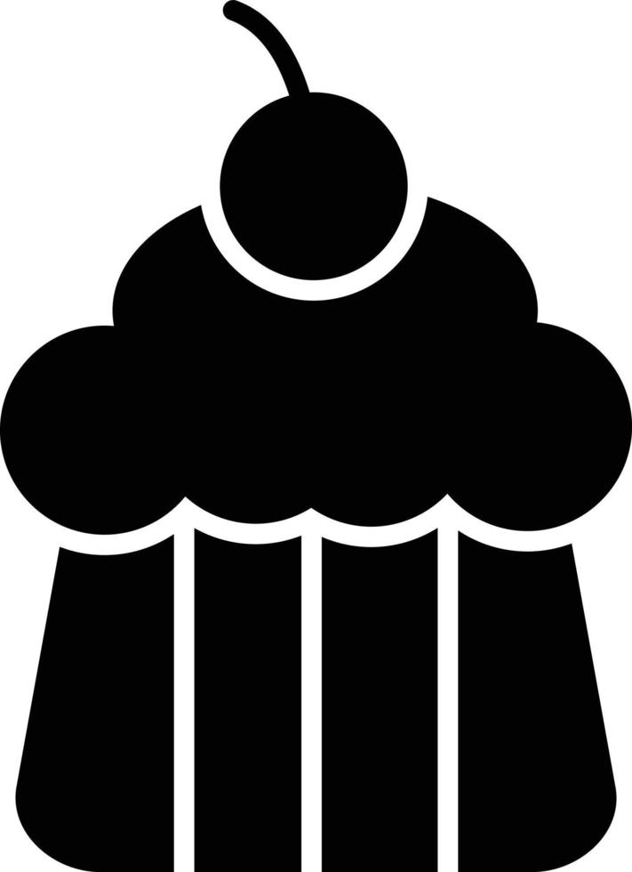 Cupcake Glyph Icon vector