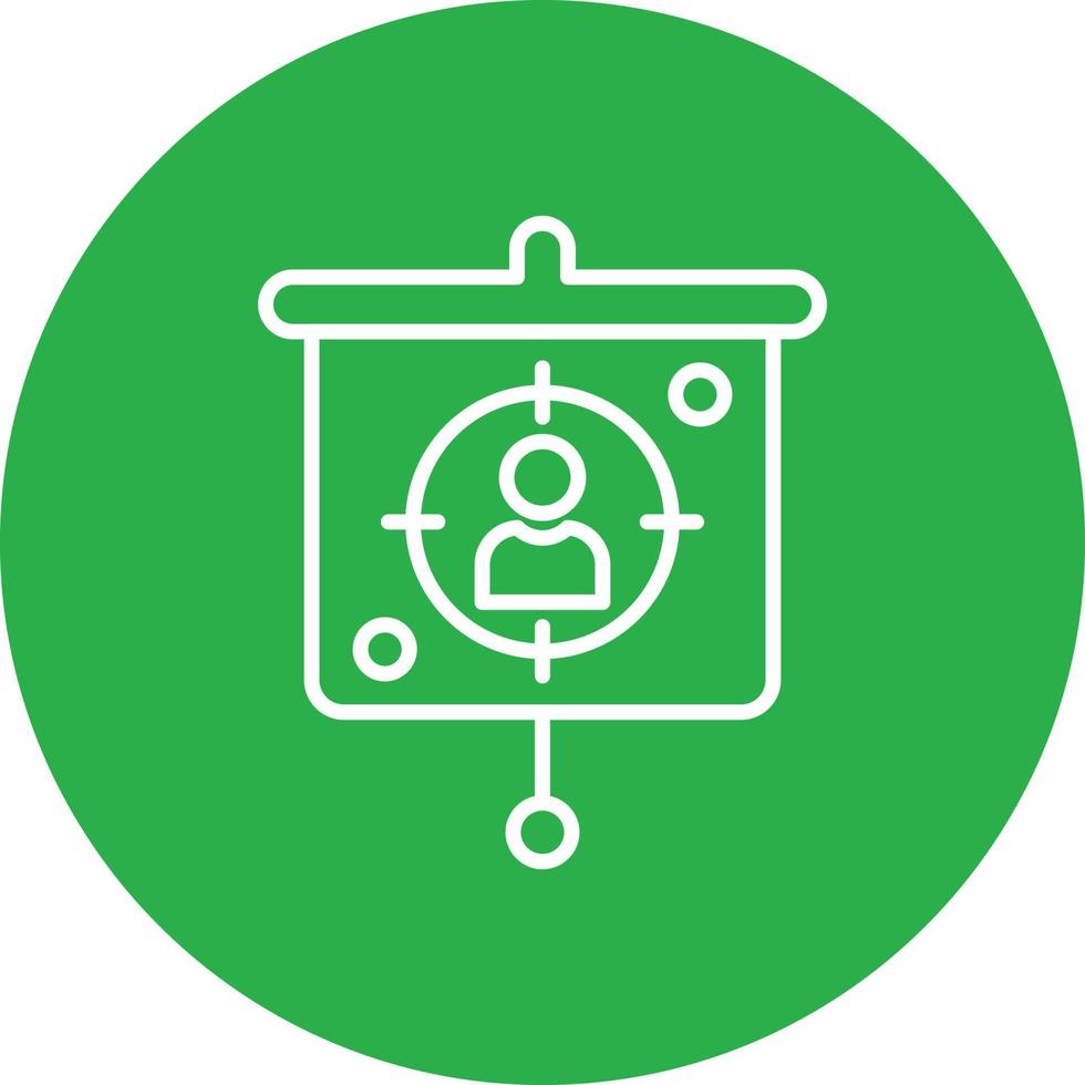 Target Presentation Line Circle Multicolor vector