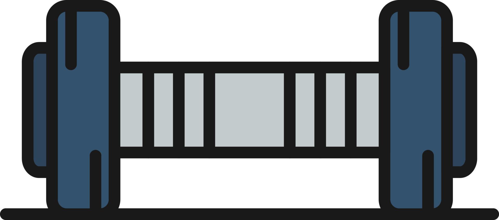Dumbbells Line Filled vector