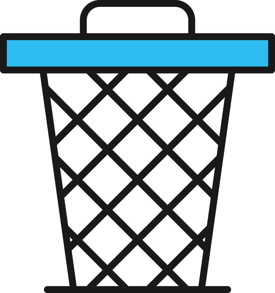 Paper Bin Line Filled vector