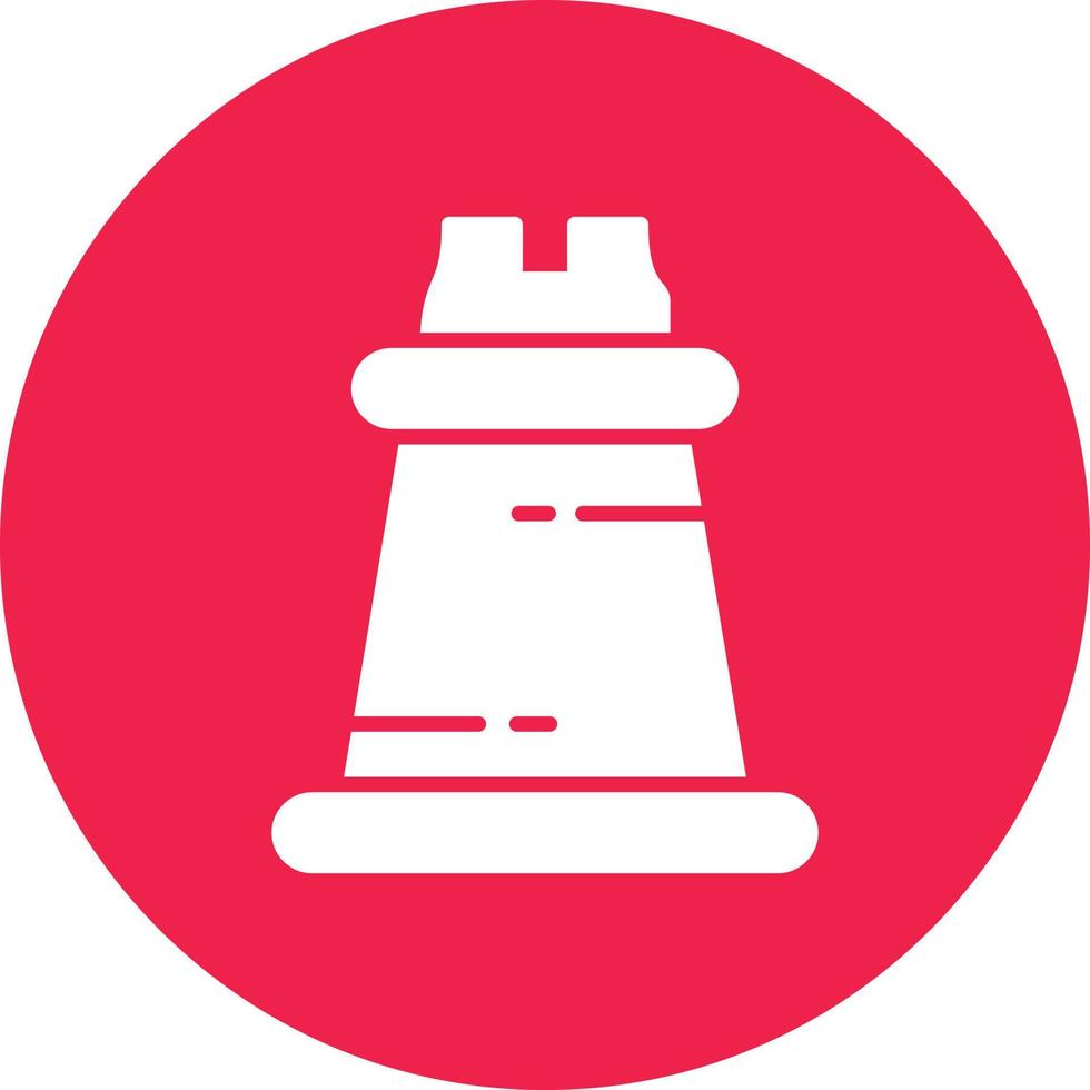 Chess Piece Glyph Circle Multicolor vector