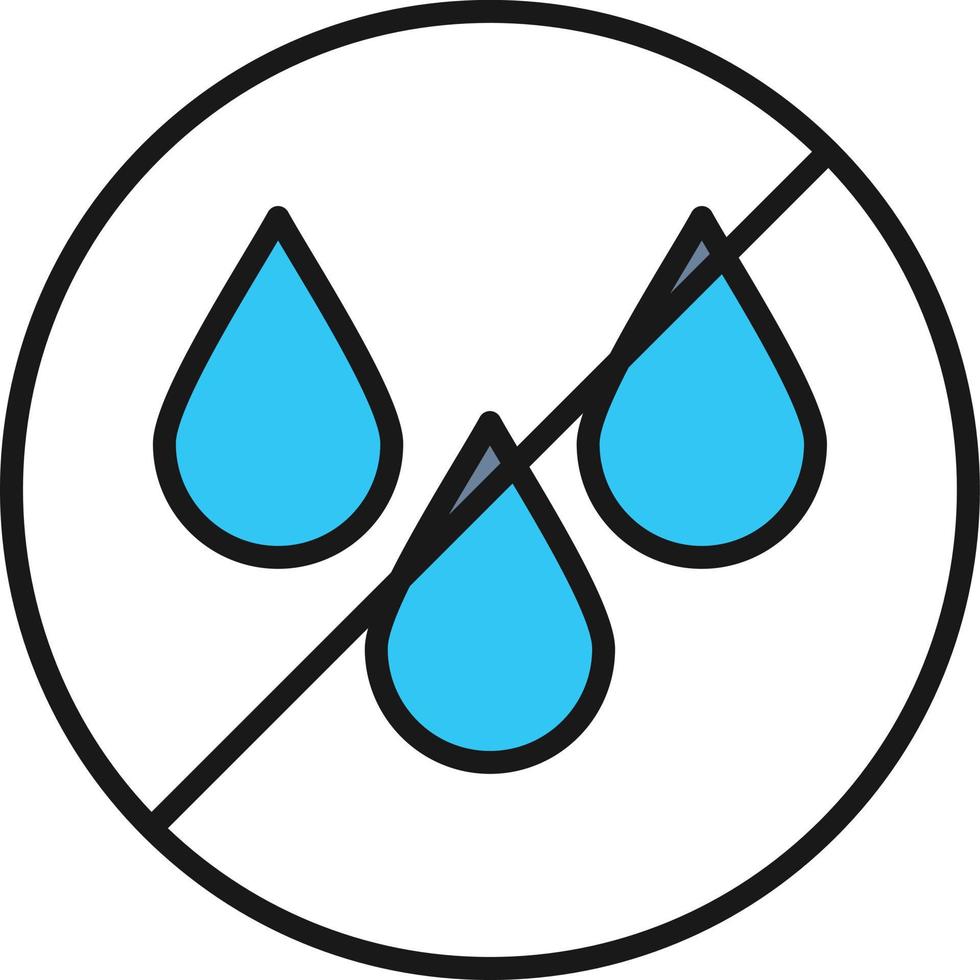 No Water Line Filled vector