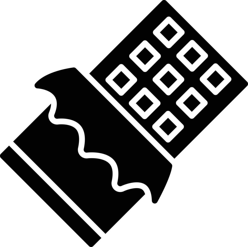 Chocolate Bar Glyph Icon vector