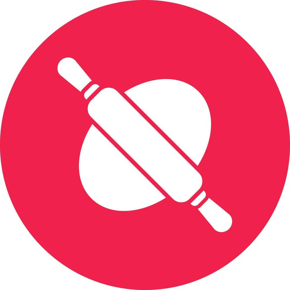 Rolling Pin Glyph Circle Multicolor vector