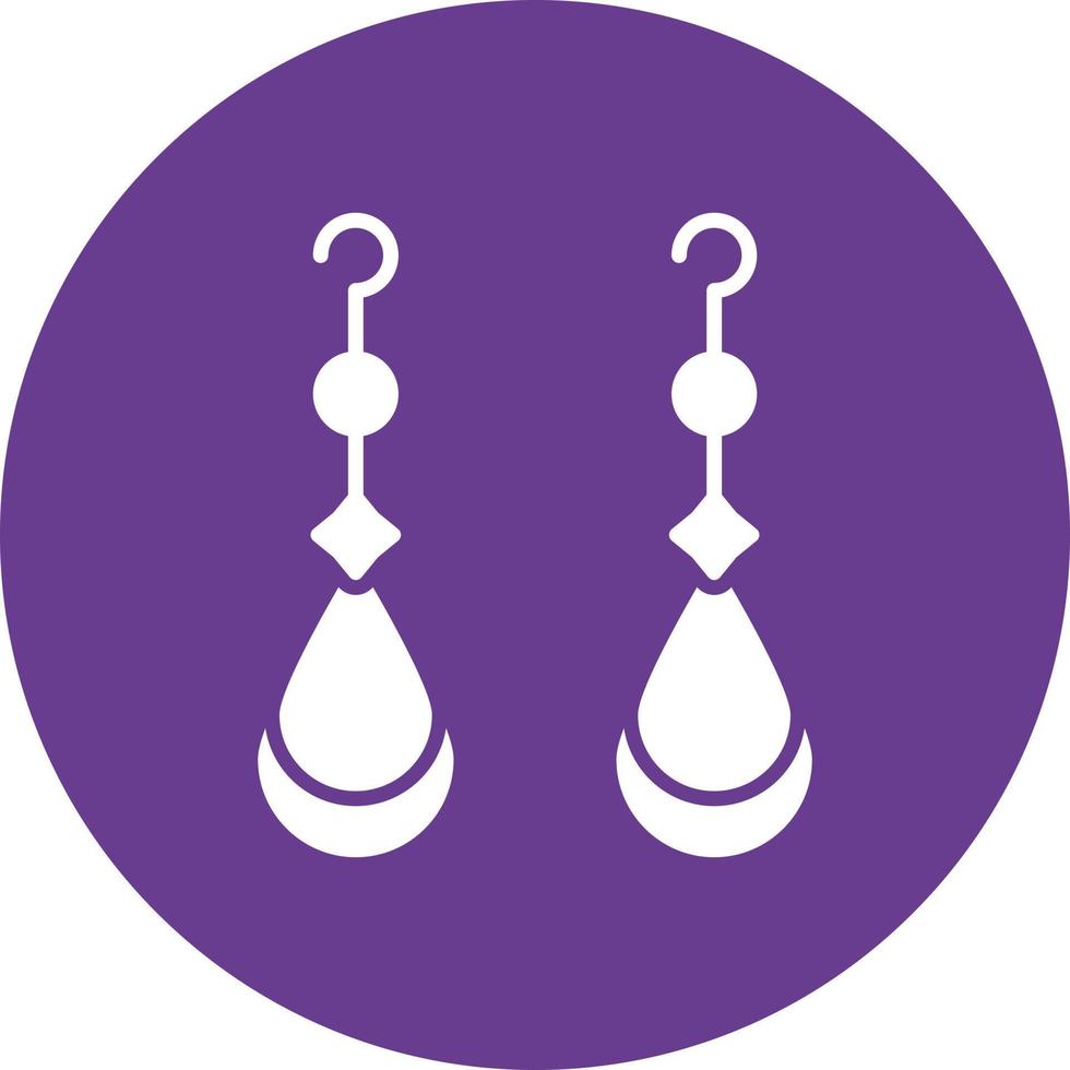 Earrings Glyph Circle Multicolor vector