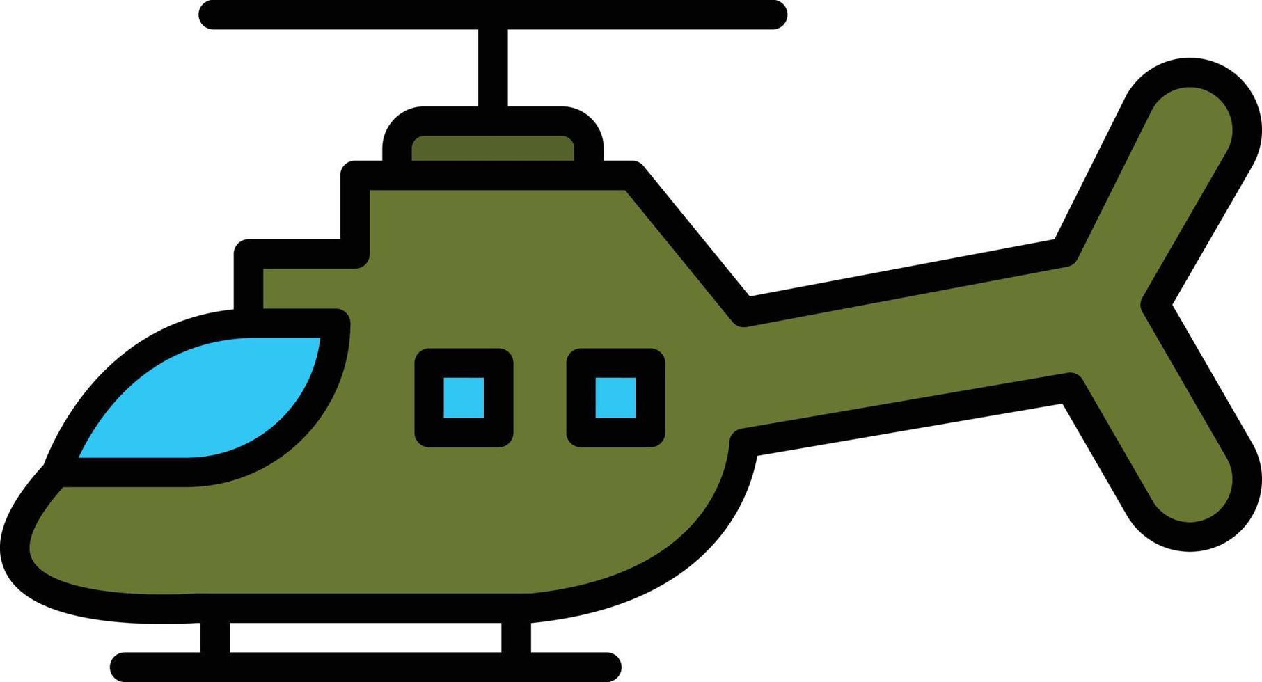 Helicopter Line Filled vector