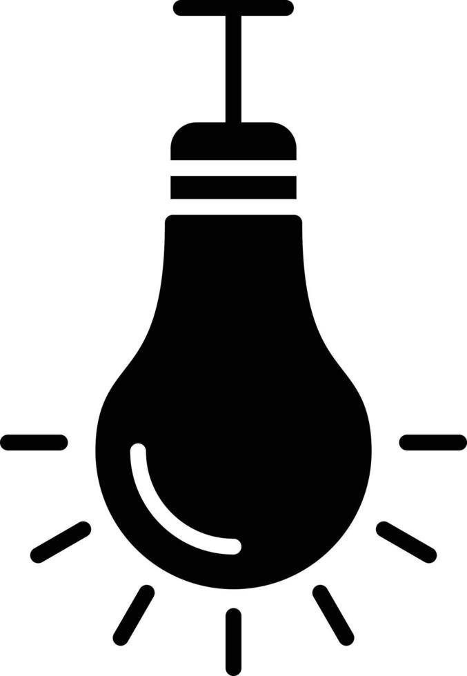 Light Bulb Glyph Icon vector
