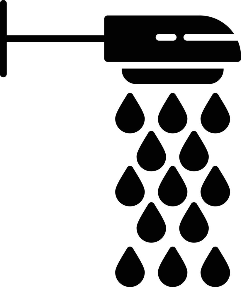 Shower Glyph Icon vector