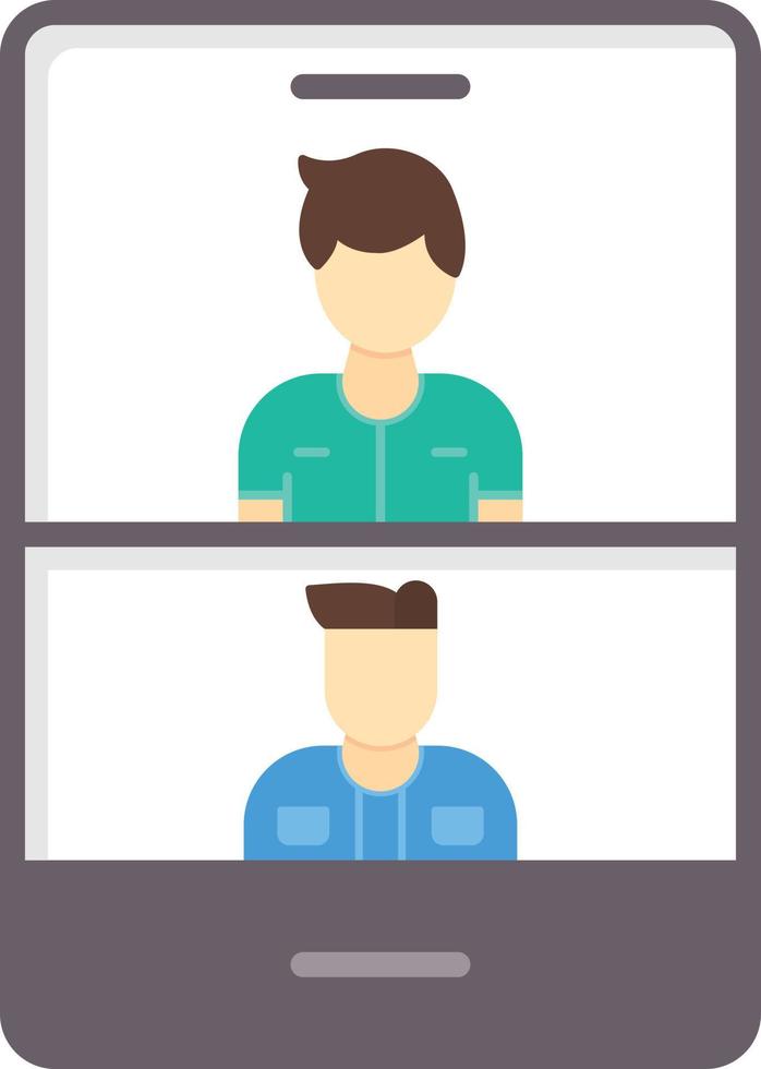 Video Calling Flat Icon vector