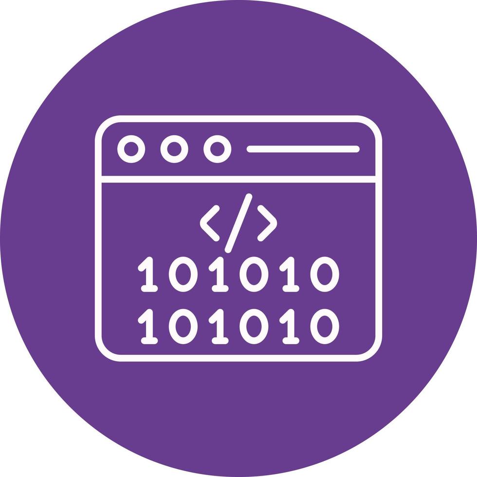 Coding Line Circle Multicolor vector