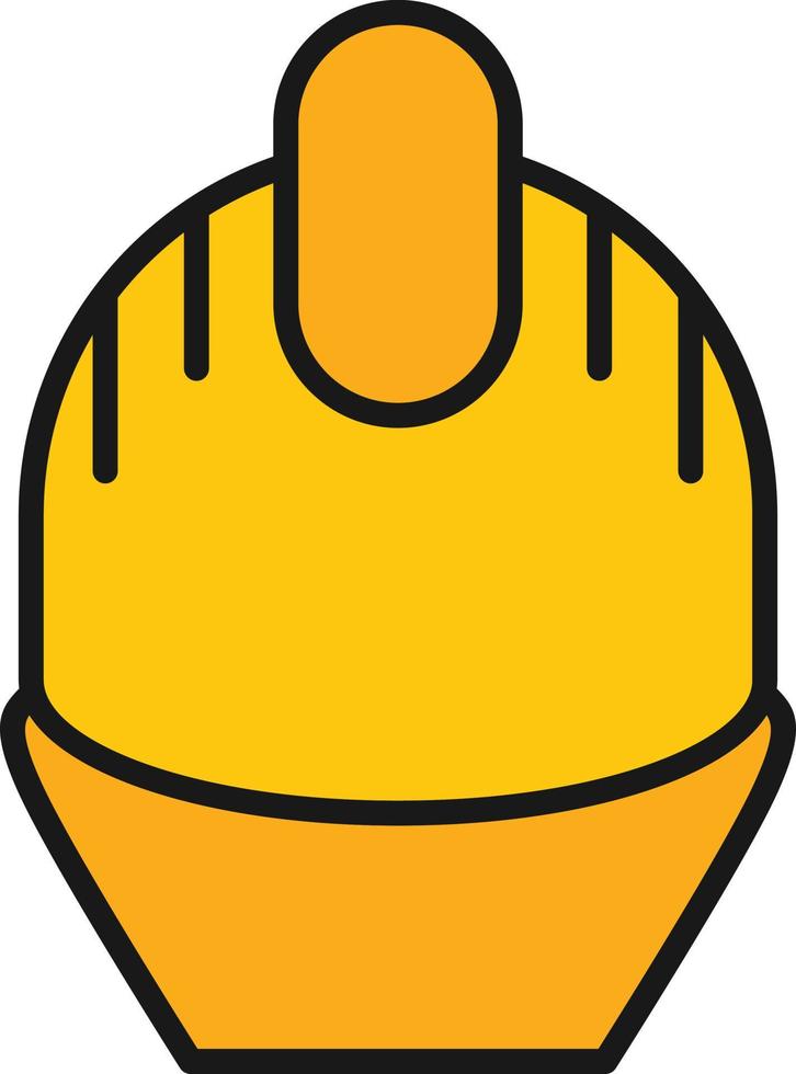 Construction Helmet Line Filled vector