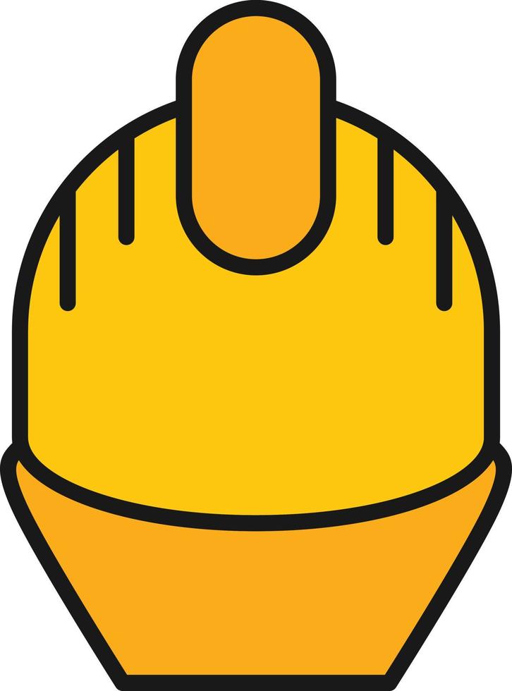 Construction Helmet Line Filled vector