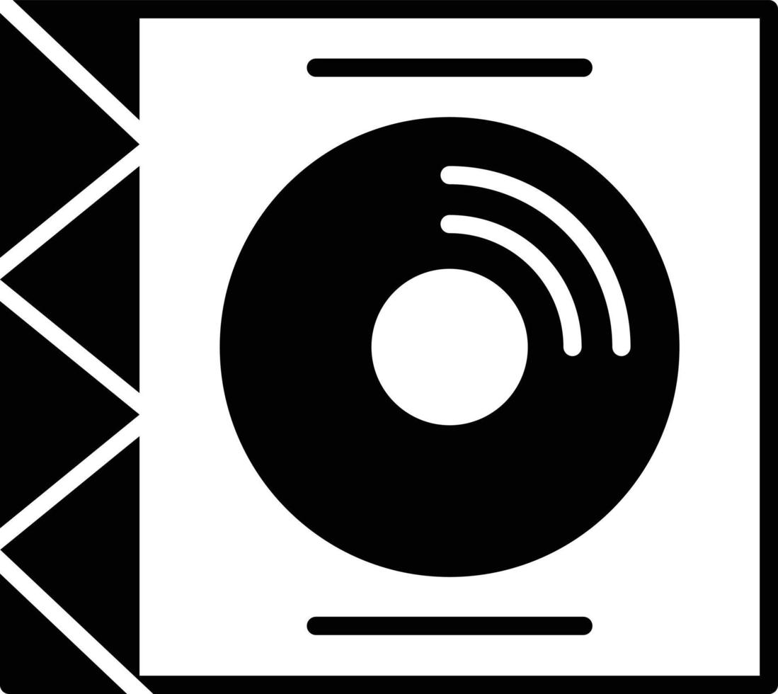 Compact Disc Glyph Icon vector