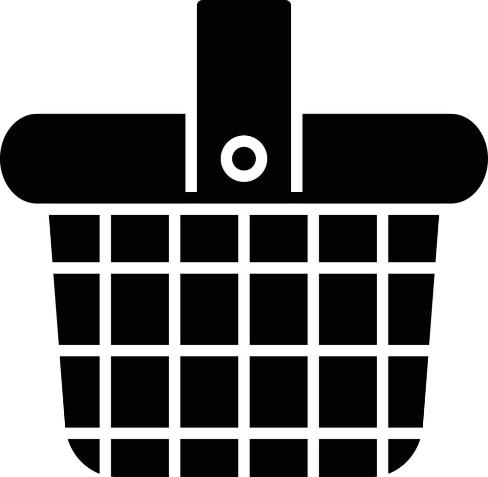Picnic Basket Glyph Icon vector