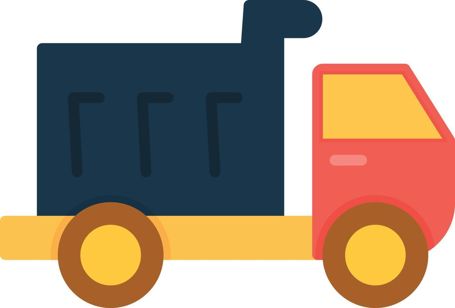 Dump Truck Flat Icon vector