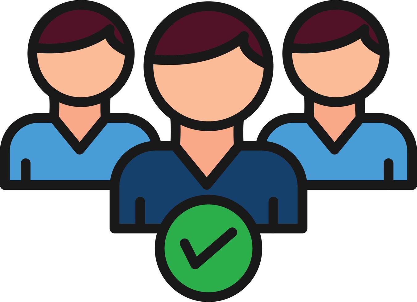 Membership Line Filled vector