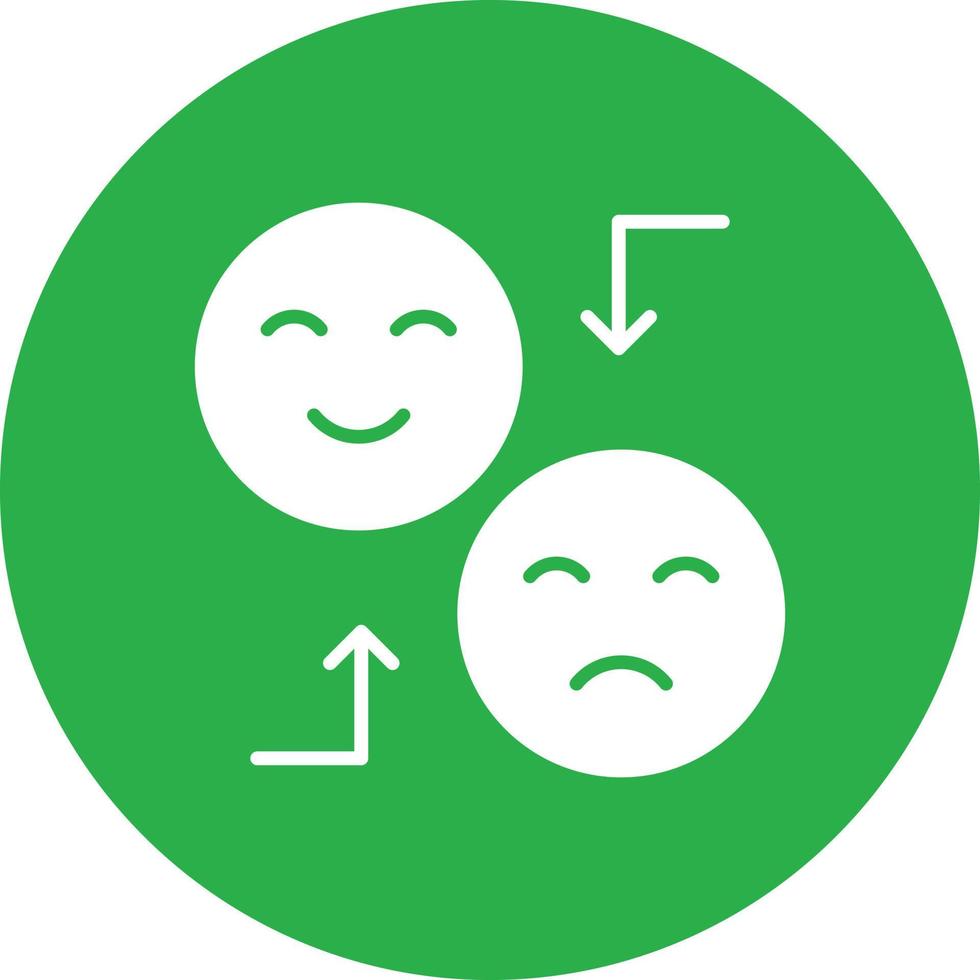 Emotion Glyph Circle Multicolor vector