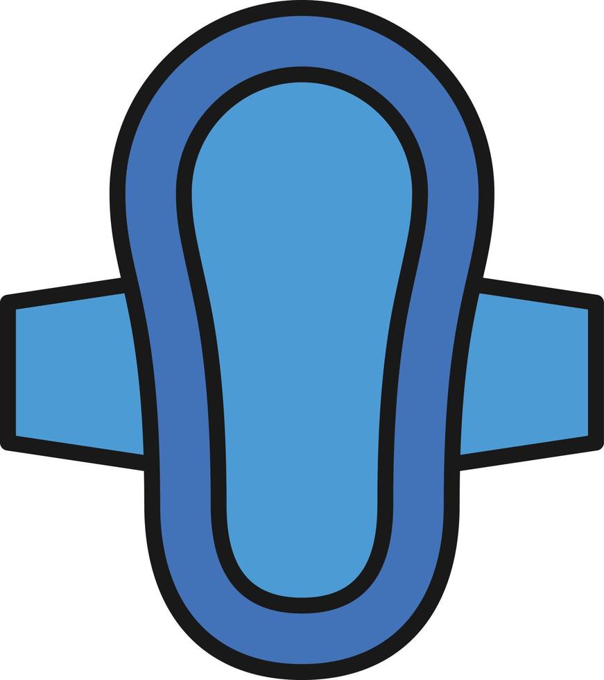 Sanitary Towel Line Filled vector