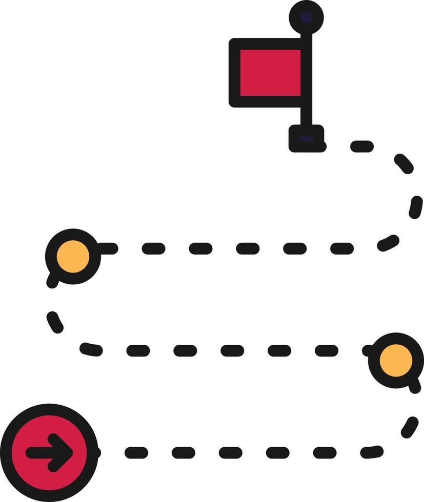 Roadmap Line Filled vector