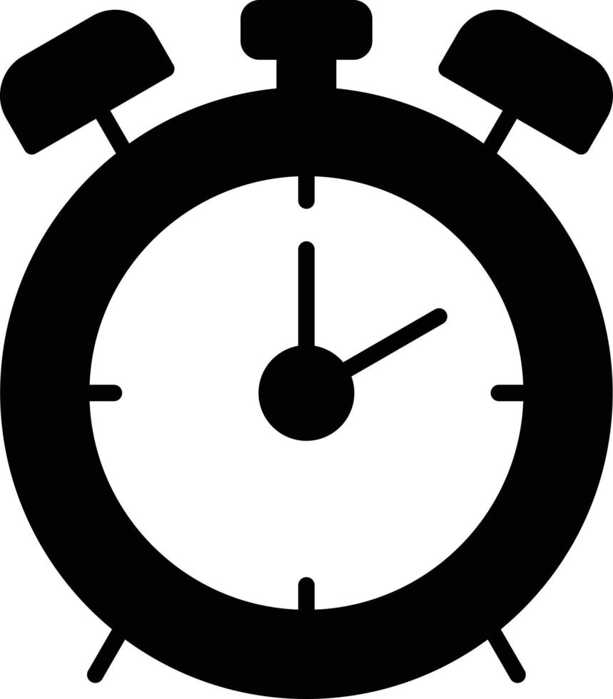 Alarm Watch Glyph Icon vector