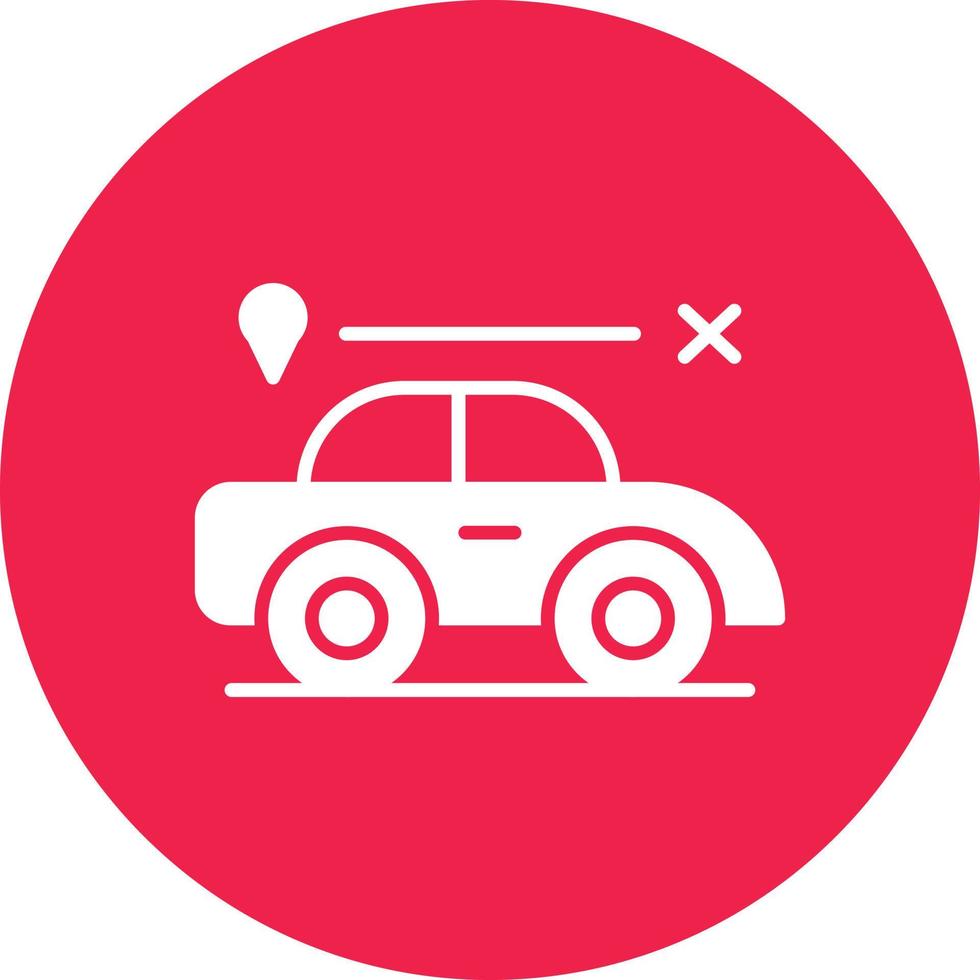 1 - Car Glyph Circle Multicolor vector