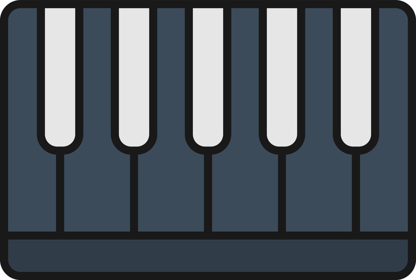 Piano Line Filled vector