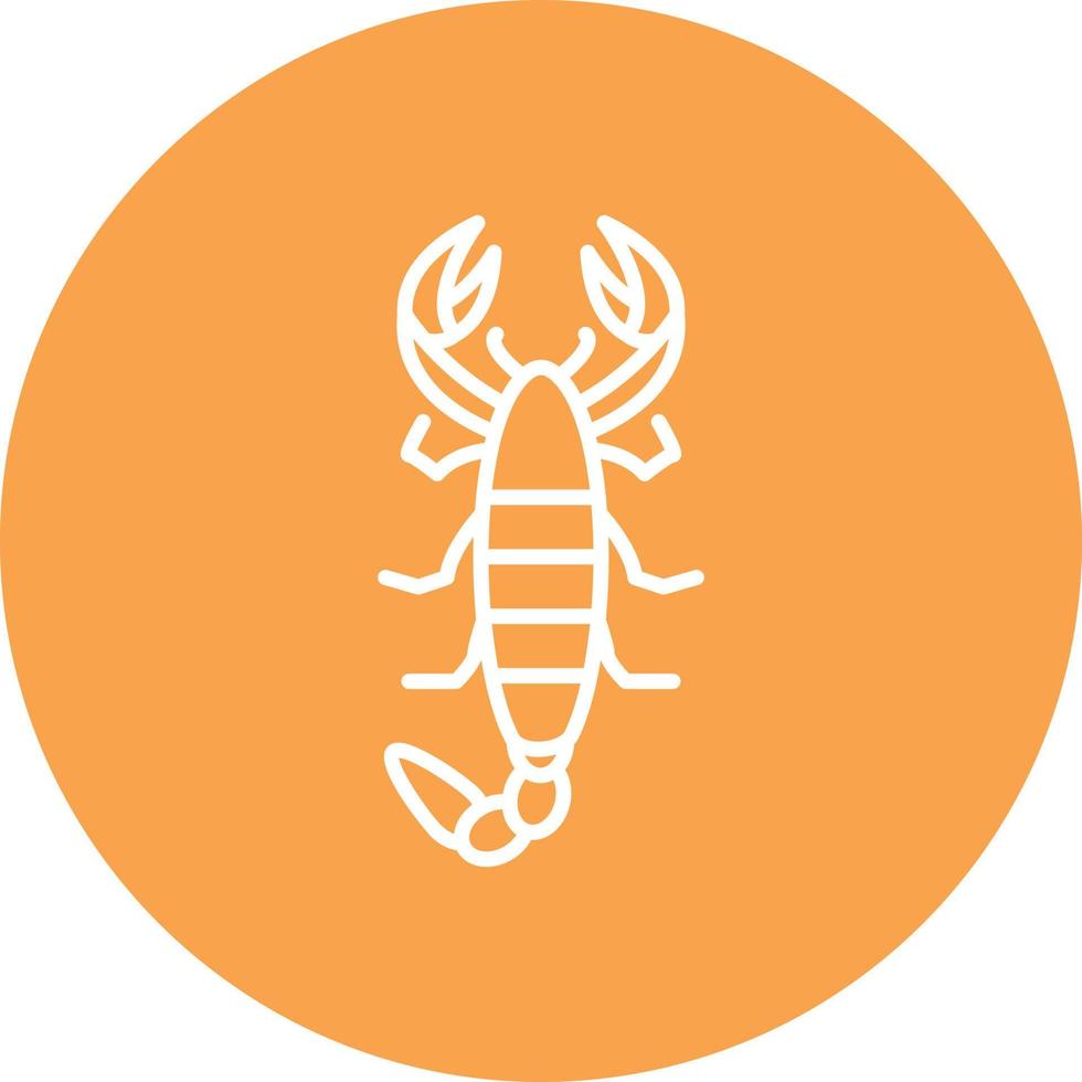 Scorpion Line Circle Multicolor vector