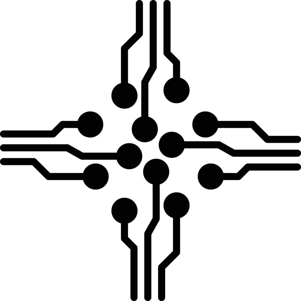 Circuit Glyph Icon vector