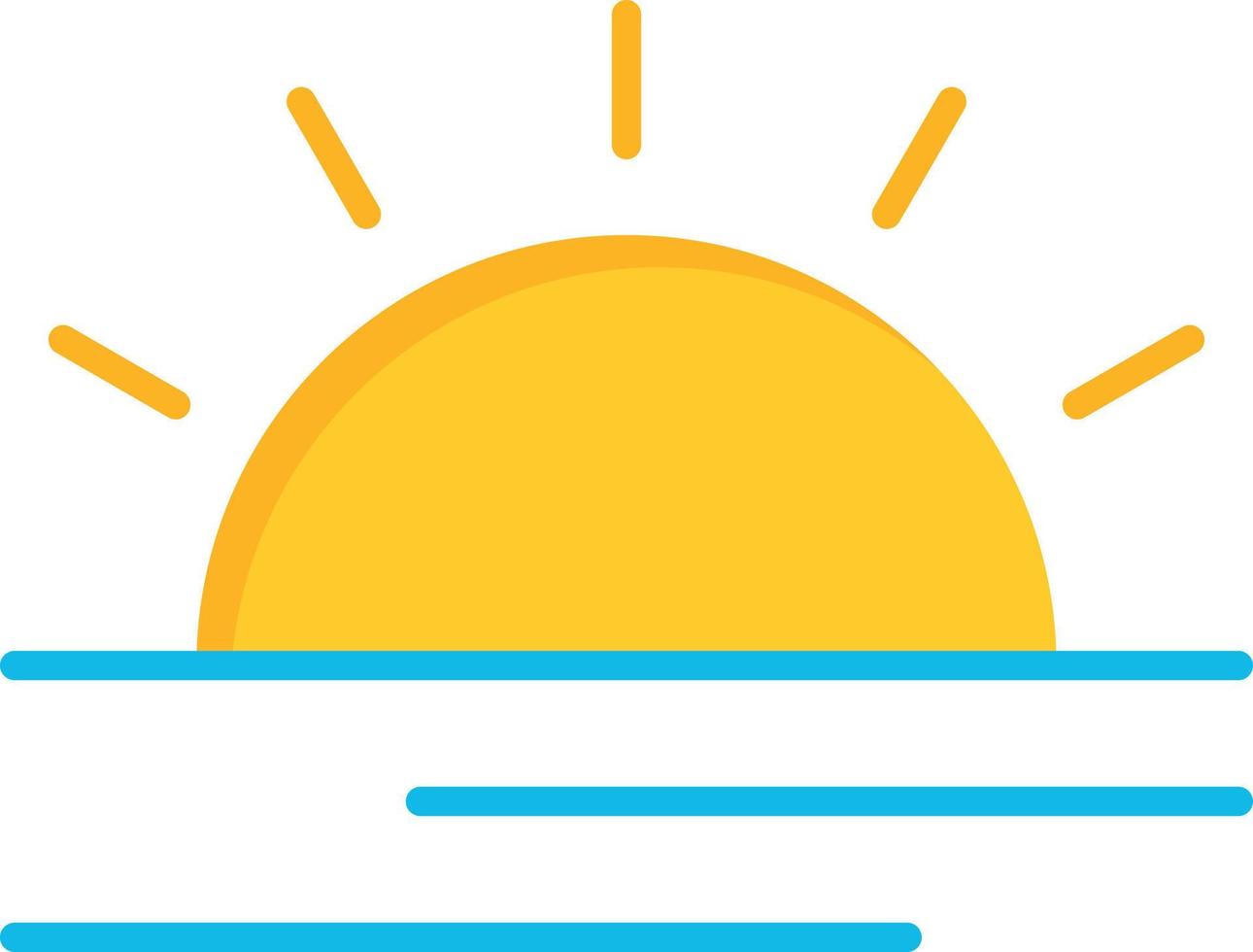 Sunset Flat Icon vector