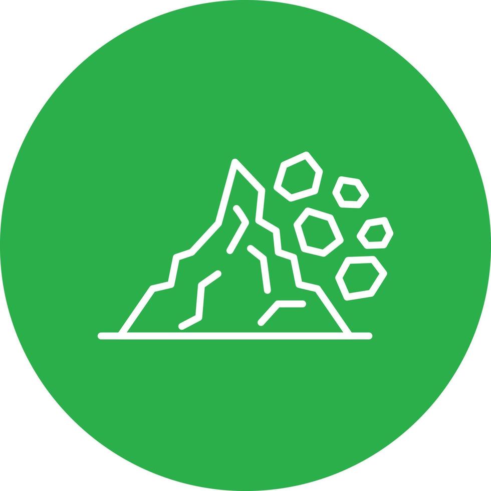 Landslide Line Circle Multicolor vector