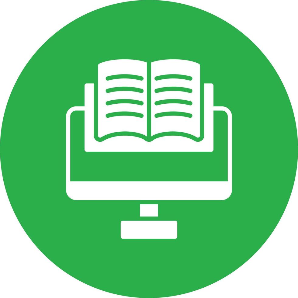 Ebook Lcd Glyph Circle Multicolor vector
