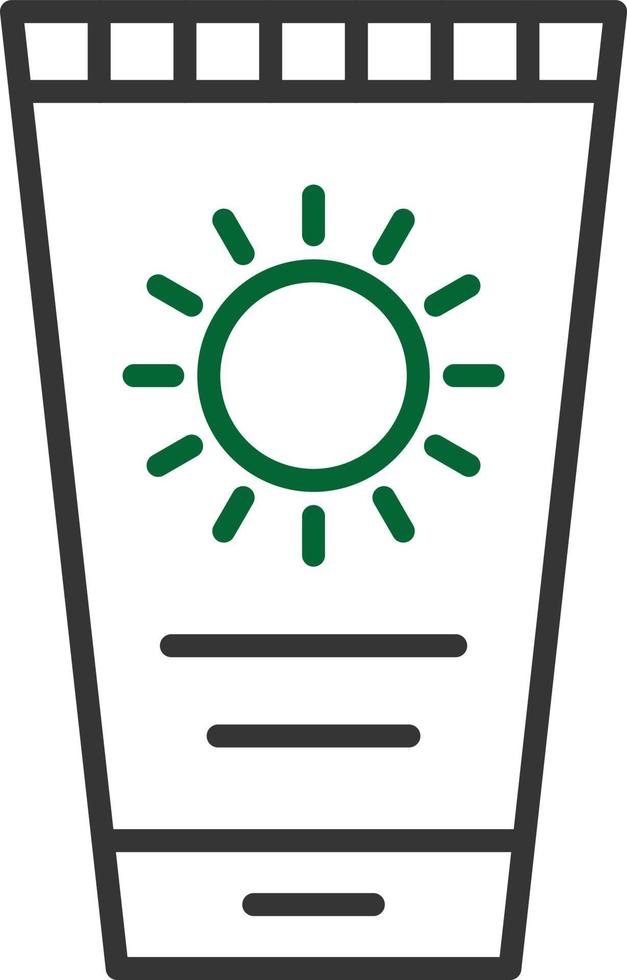 Sun Cream Line Two Color vector