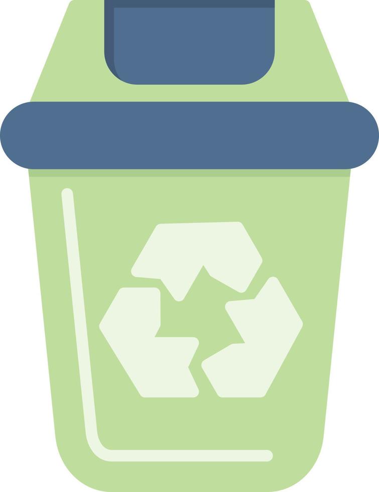 Dustbin Flat Icon vector