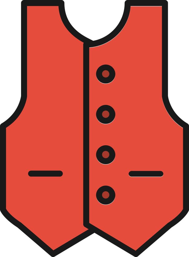 Vest Line Filled vector