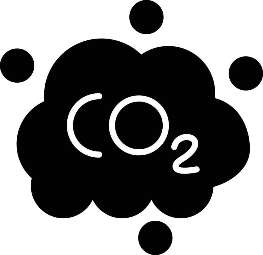 icono de glifo de co2 vector