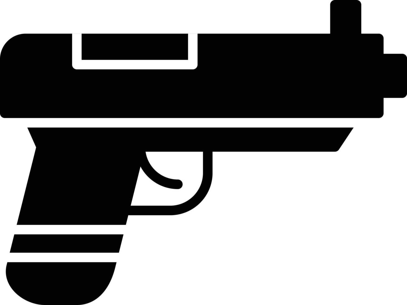Pistol Glyph Icon vector