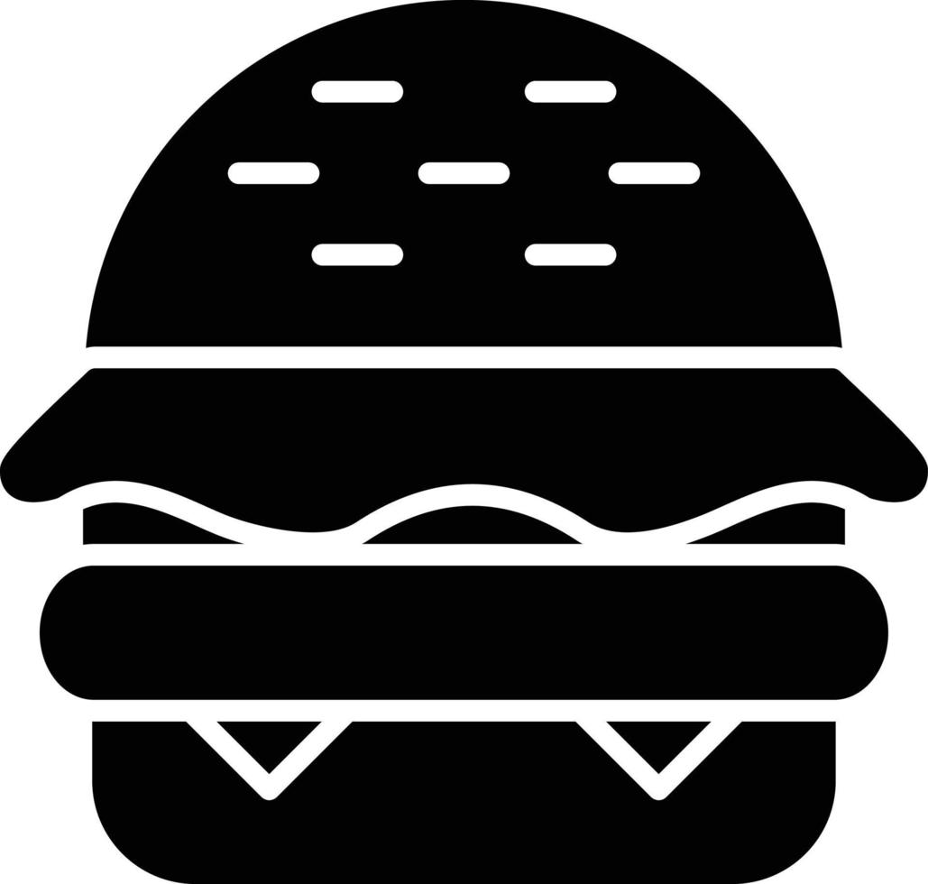 Hamburger Glyph Icon vector