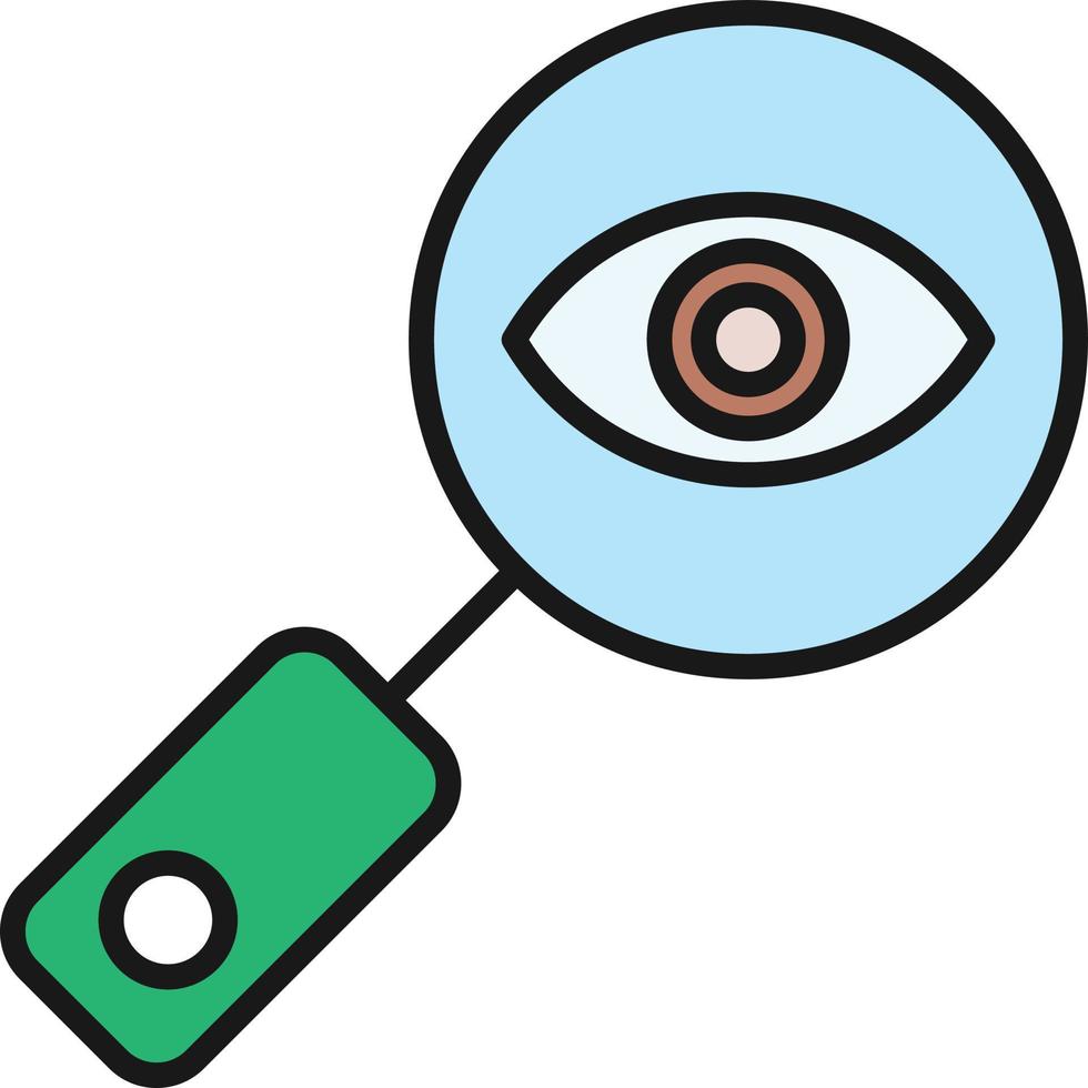 Eye Test Line Filled vector